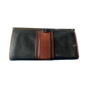 Fossil Black and Brown Wallet Leather